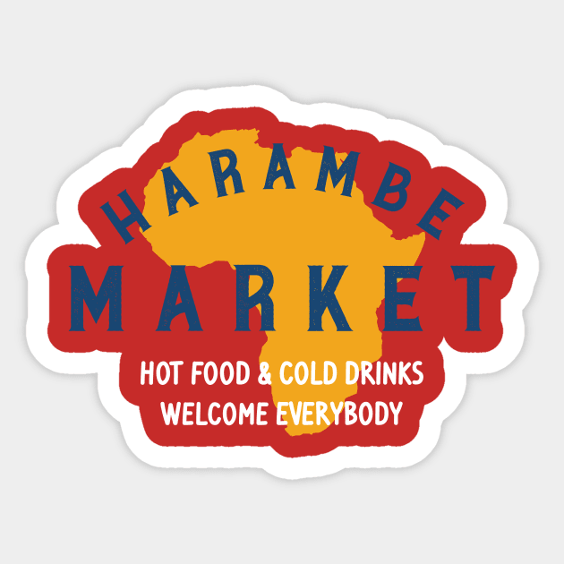 Harambe Market Sticker by stuffsarahmakes